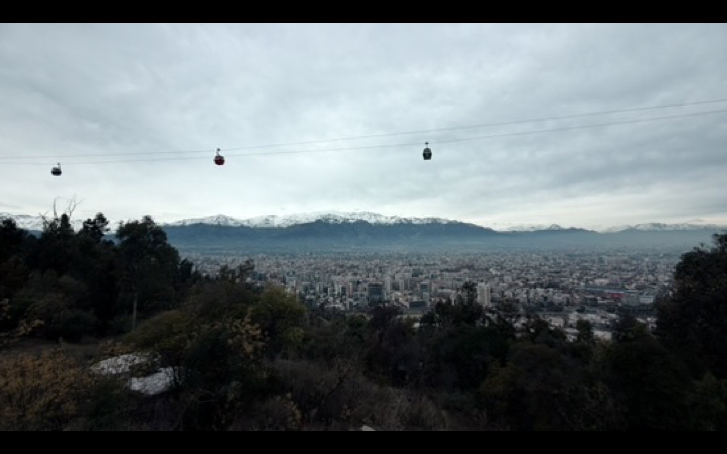 Vista de Santiago do alto do Cerro San Cristóbal
