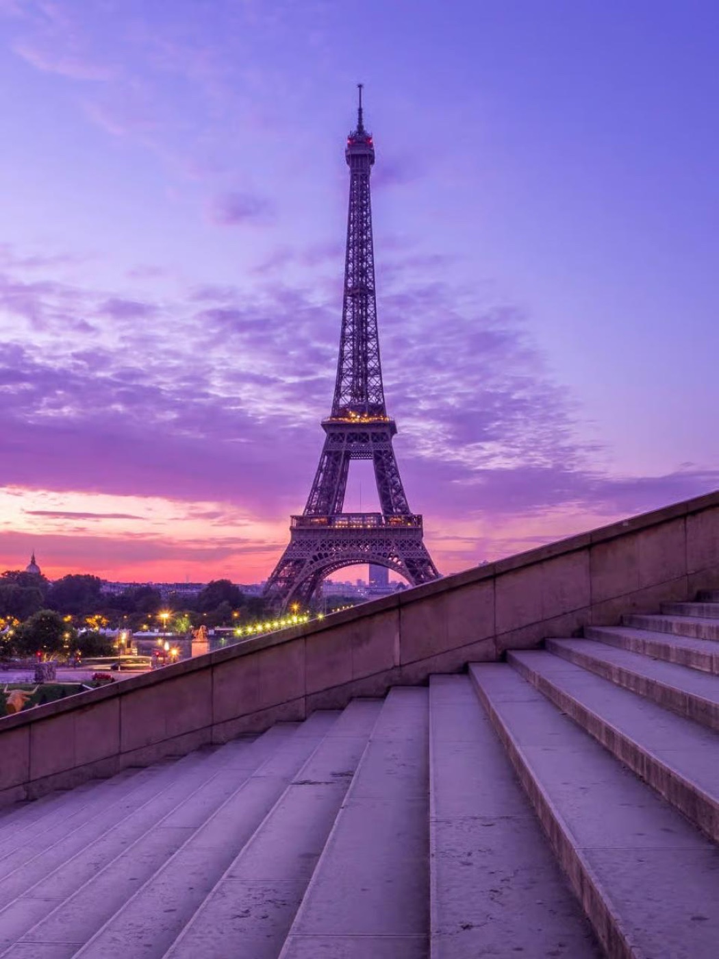 A vista do Trocadéro pra Torre Eiffel